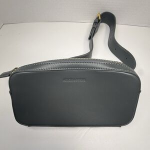 Article & Goods Mini Leather Belt Bag Gray Smooth Nappa Leather Fanny Pack